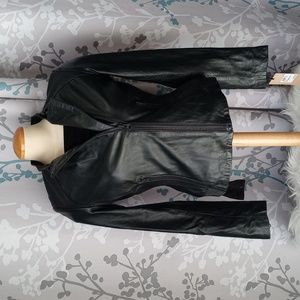 Halogen !NEW! 100% leather  black Jacket